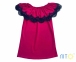 Сукня малинова  з кружевом 0