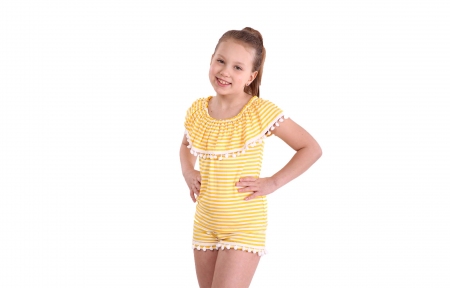 Комплект с шортами - Желтая полоска