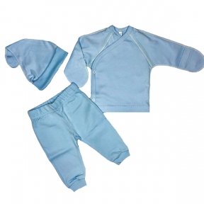 Комплект с шапочкой узелок - Голубой