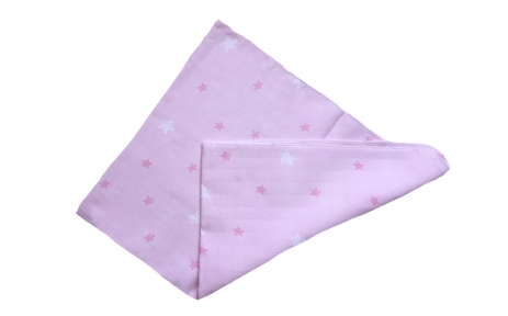 Пеленка муслиновая - Звезды на розовом