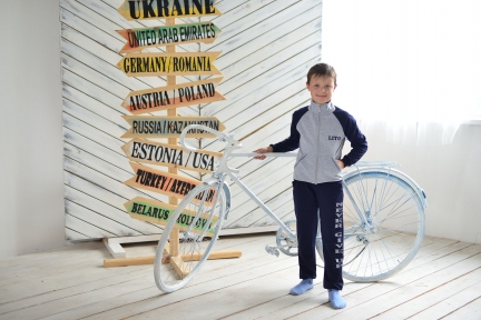 Спортивный костюм NEVER GIVE UP, темно-синий