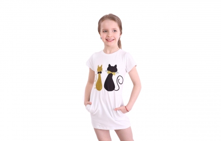 Платье белое - Коты