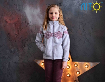 Кофта с начесом- Снежинка