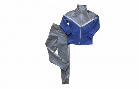 Спортивный костюм - Серый с фиолетовым