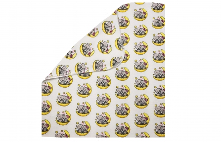 Пеленка байковая - Медвежата на месяце