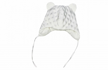 Шапка плюш - Белая