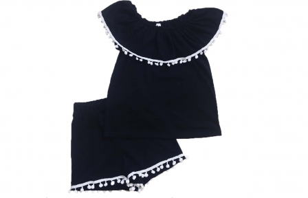 Комплект з шортами - Чорний