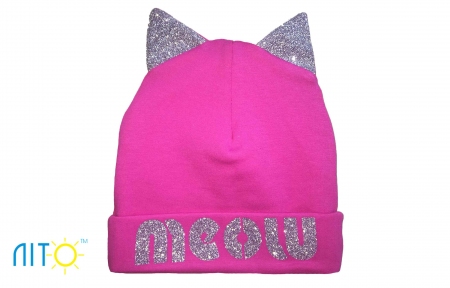 Шапка рожева - Вушка