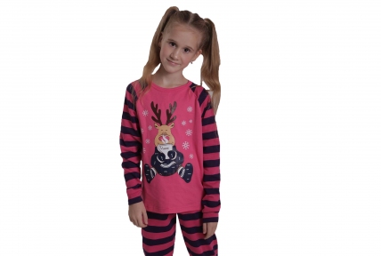 Пижама розовая - Согрейся с олененком