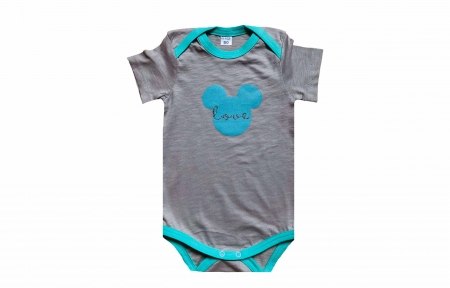 Боді - Міккі сірий
