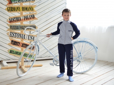 Спортивный костюм NEVER GIVE UP, темно-синий