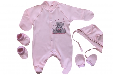 Комплект - Тедди розовый