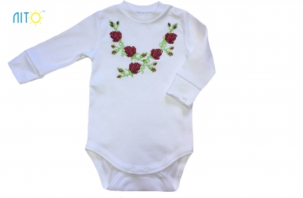 Боди вышитый для девочки