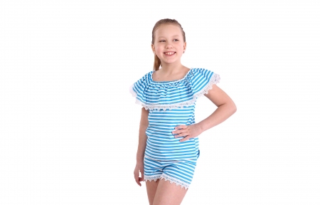 Комплект з шортами - Синя полоска
