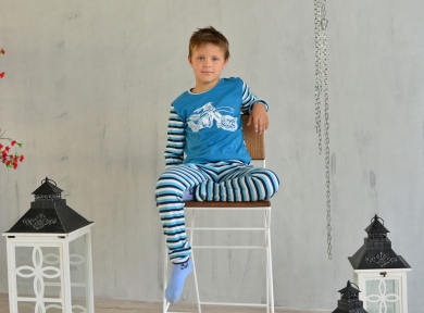 Піжама Мотоцик синя