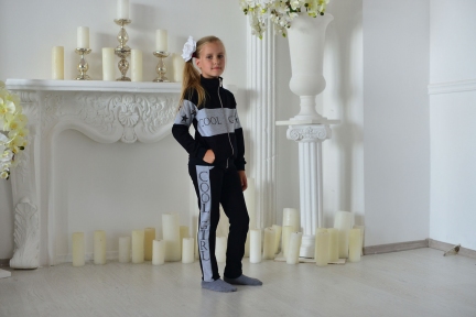 Спортивний костюм COOL GIRL, черный с серым