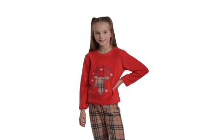 Піжама флісова - Олень клітинка