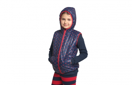 Жилетка с капюшоном - Сердечка