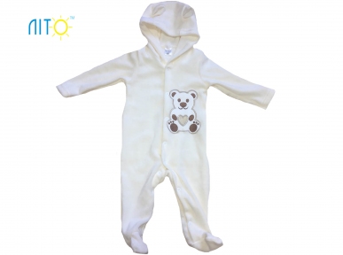 Человечек велюровый молочный - Медвежонок