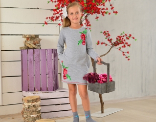 Плаття Рози серый меланж