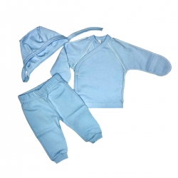 Комплект с шапочкой - Голубой