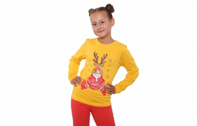 Піжама - Зігрійся з оленятком жовтий