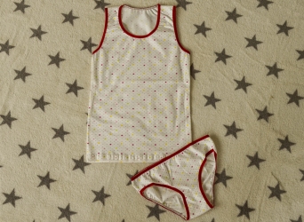 Комплект белья бордовый на широкую бретельку