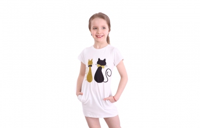 Платье белое - Коты