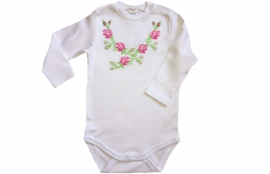 Боди вышитий - Розовые розы