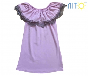 Платье -Розовое с кружевом