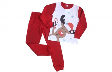 Піжама - Олень червона