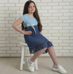 Платье - Звезды голубое