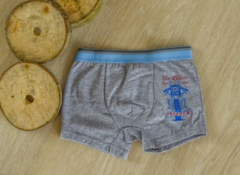 Хлопчачі бокрерки сірі з друком