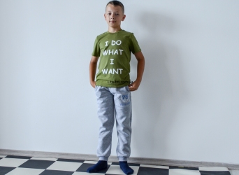 Спортивные штаны утепленные, серый меланж