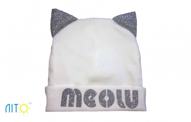 Шапка молочная - Ушки