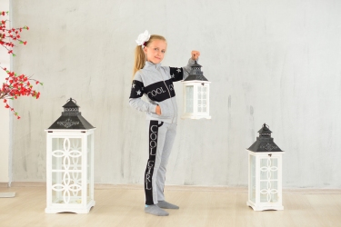 Спортивный костюм COOL GIRL, серый с черным