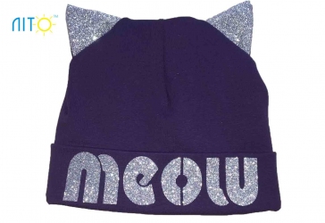 Шапка фиолетовая - Meow
