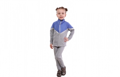 Спортивный костюм - фиолетовый с серым