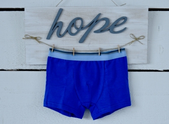 Хлопчачі бокрерки сині з пришивною резинкою