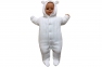Комбинезон утепленный - Белый вязаный